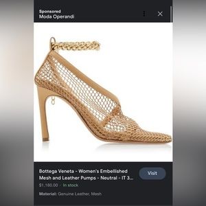 BRAND NEW BOTTEGA VENETA FISHNET HEELS